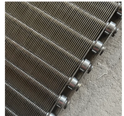 Ċinturin tal-conveyor tal-malji tal-wajer tal-istainless steel